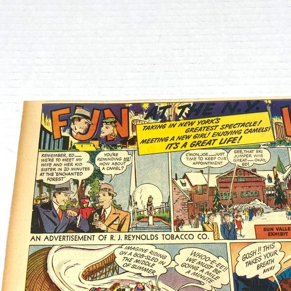 Camel Cigarette Ad New York World's Fair 1939 Comic Half Page Original Newspaper - Picture 4 of 11